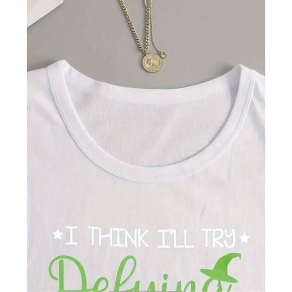 “Defy Gravity” Wicked Women's Casual Long Sleeve Crew Neck T-Shirt with Unique G - Picture 4 of 4